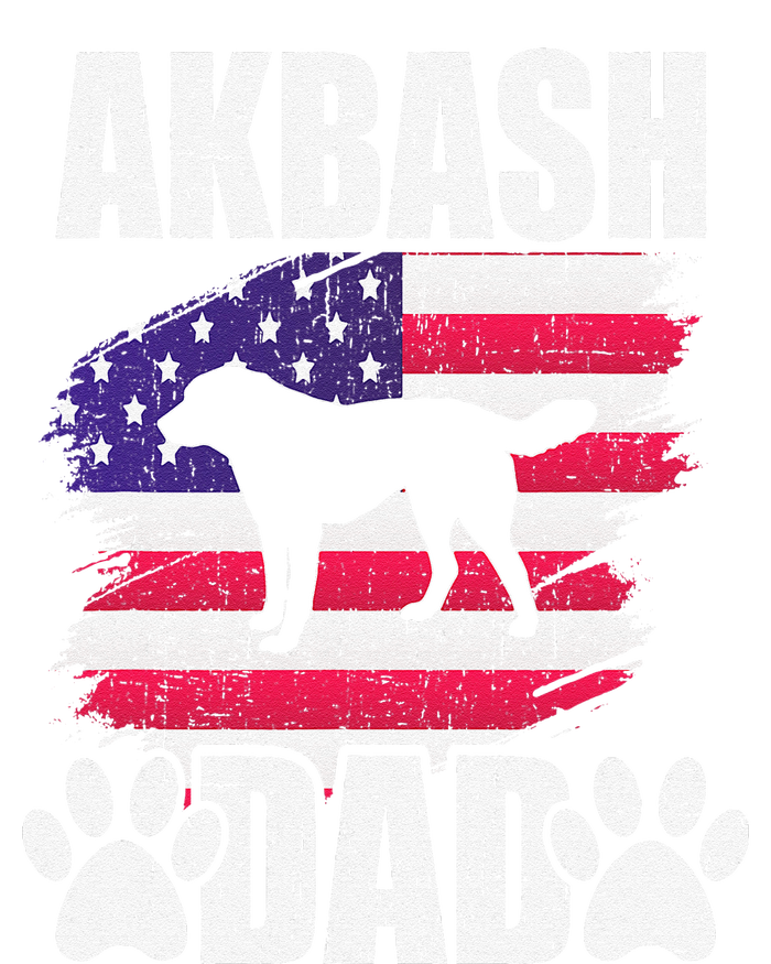 Akbash Dad Dog Lover American Us Flag T-Shirt