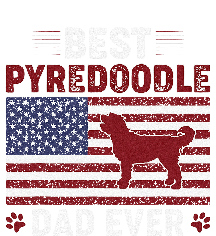 Best Pyredoodle Dad Ever American Flag Dog Dad T-Shirt