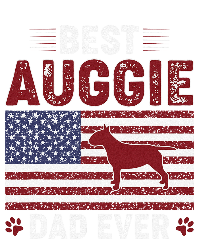 Best Auggie Dad Ever American Flag Dog Dad Softstyle Adult Sport Polo