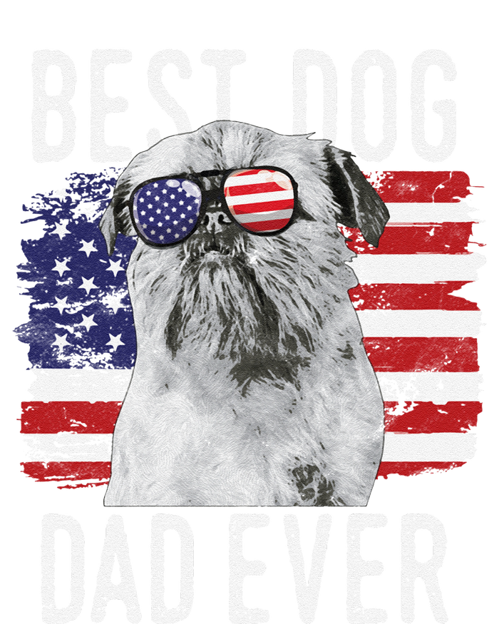 American Flag Best Dog Dad Ever Brussels Griffon Usa T-Shirt