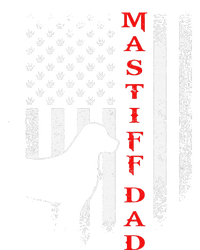 Vintage Usa Flag Proud American Mastiff Dog Dad Silhouette T-Shirt