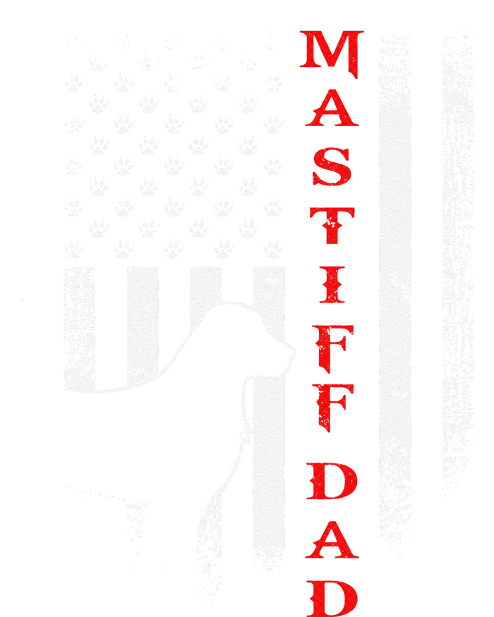 Vintage Usa Flag Proud American Mastiff Dog Dad Silhouette T-Shirt