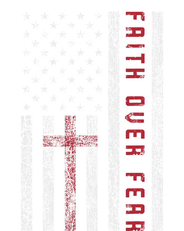 Christian Us Usa Flag American Christ Faith Over Fear Cross T-Shirt