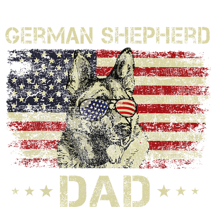 German Shepherd Dad Dog Lovers American Flag 4th Of July Mousepad