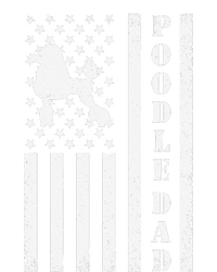 Poodle Dad American Flag Poodle Owner Daddy Patriot Dog T-Shirt