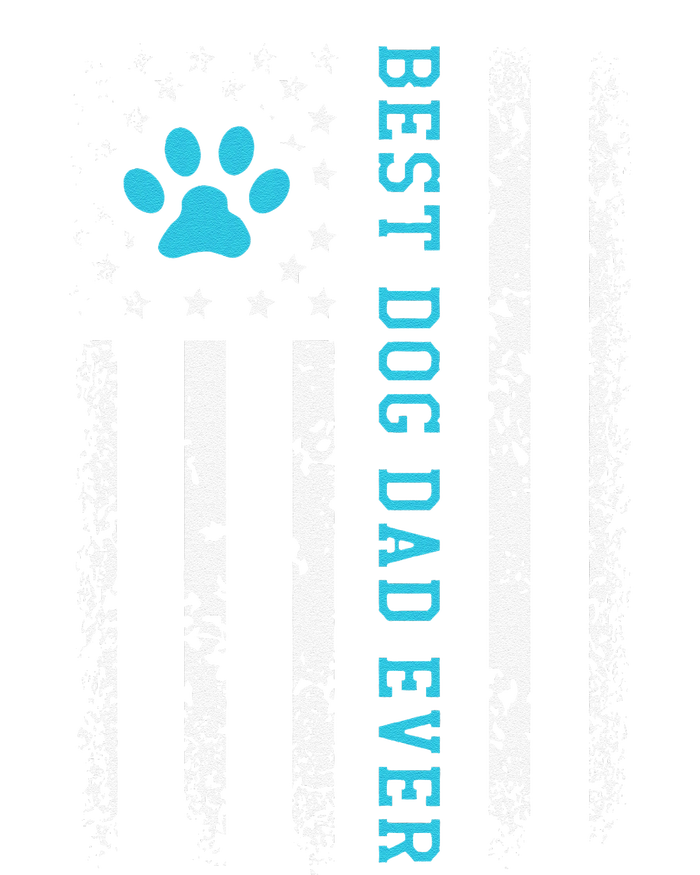 Usa Flag Best Dog Dad Ever American Puppy Lover Paw T-Shirt