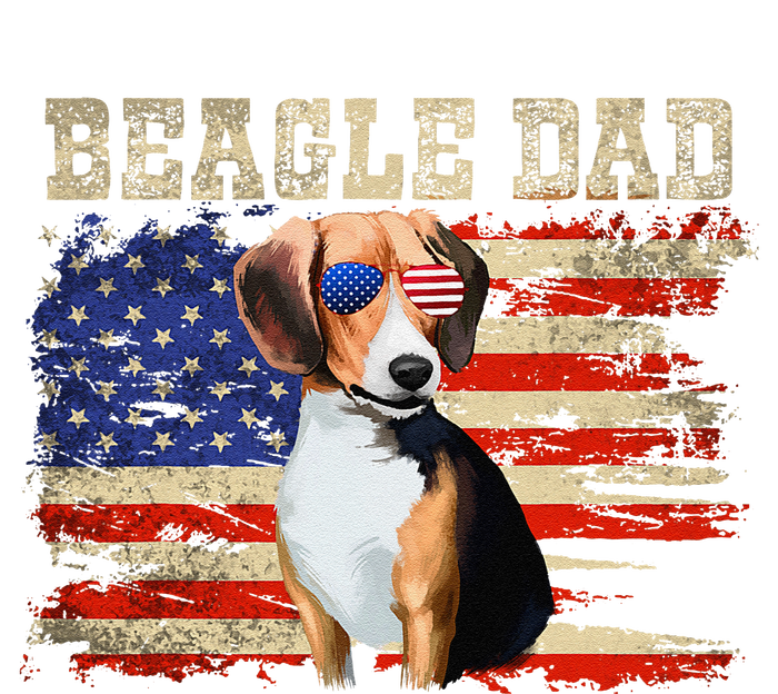 Beagle Dad American Flag Sunglasses Dog Usa Dog Dad T-Shirt