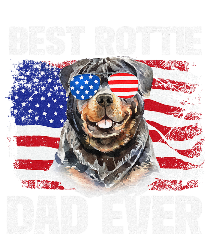 Best Rottie Dad Ever American Flag Dog Owner Animal Lover T-Shirt