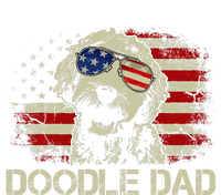 Doodle Dad Goldendoodle American Flag 4th Of July Dog Lover Cooling Performance Long Sleeve Crew