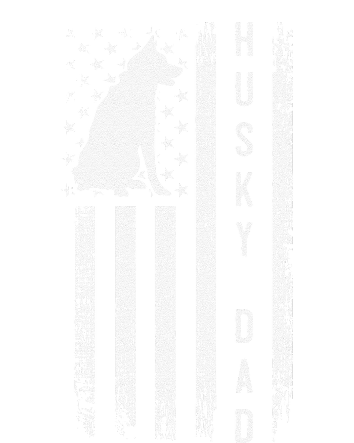 Siberian Husky Dog Breed American Flag Husky Lover Dog Dad T-Shirt