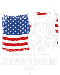 Proud German Shepherd Dad American Flag Patriotic Dog Gift T-Shirt