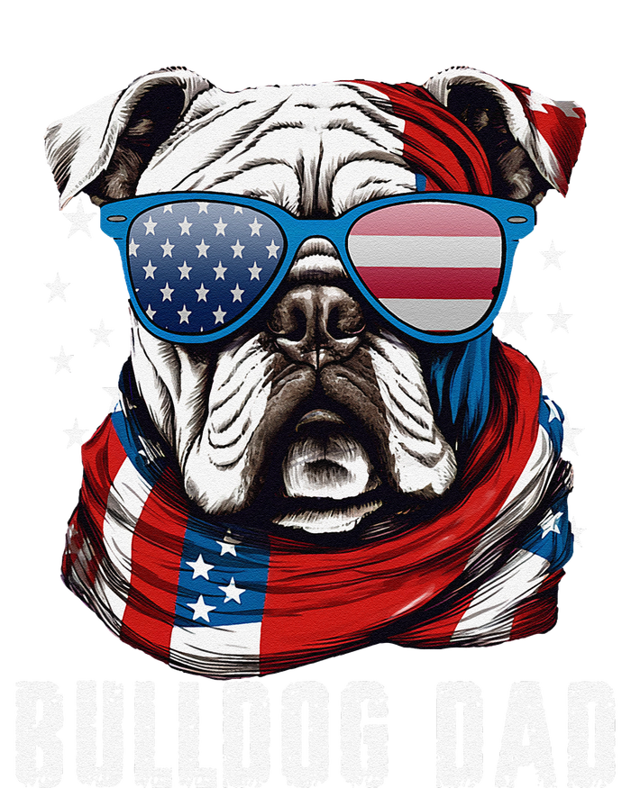 American Bulldog Dad Usa Flag 4th Of July Dog Father T-Shirt