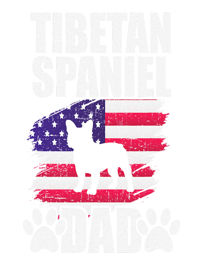 Tibetan Spaniel Dad Dog Lover American Us Flag Hoodie