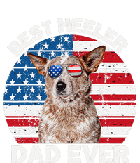 Red Heeler Dad American Flag Australian Cattle Dog Patriotic Cooling Performance Long Sleeve Crew