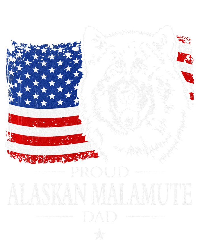 Proud Alaskan Malamute Dad American Flag Patriotic Dog Gift Long Sleeve Shirt