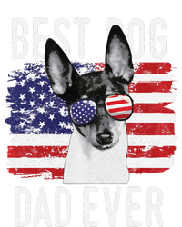 American Flag Best Dog Dad Ever Toy Fox Terriers Usa T-Shirt