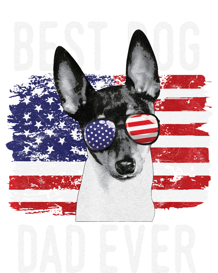 American Flag Best Dog Dad Ever Toy Fox Terriers Usa T-Shirt