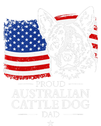 Proud Australian Cattle Dog Dad American Flag Patriotic Dog T-Shirt