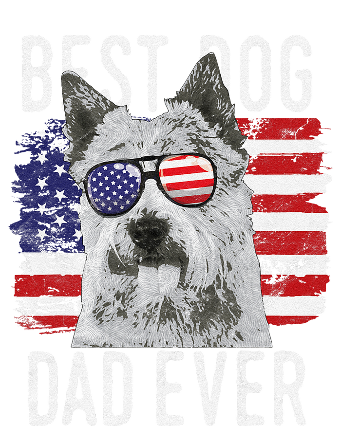 American Flag Best Dog Dad Ever Norwich Terriers Usa T-Shirt