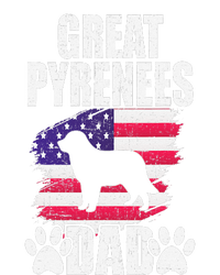 Great Pyrenees Dad Dog Lover American Us Flag T-Shirt