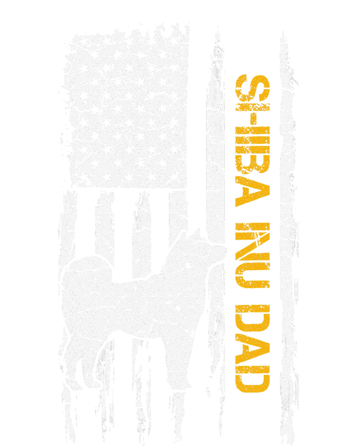 Vintage Usa American Flag Shiba Inu Dog Dad Silhouette Funny T-Shirt