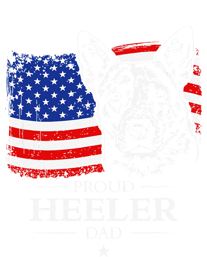 Proud Cattle Dog Heeler Dad American Flag Patriotic Dog Gift T-Shirt