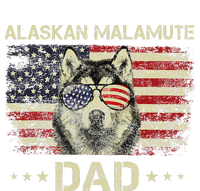 Alaskan Malamute Dad Dog Lovers American Flag 4th Of July Long Sleeve Shirt