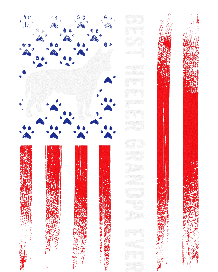 Best Heeler Grandpa American Flag Australian Cattle Dog Dad T-Shirt