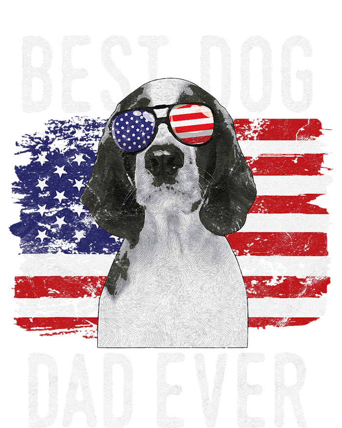 American Flag Best Dog Dad Ever Welsh Springer Spaniels Usa T-Shirt