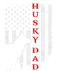 Vintage Usa American Flag Siberian Husky Dog Dad Silhouette T-Shirt