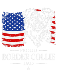 Proud Merle Border Collie Dad American Flag Patriotic Dog T-Shirt