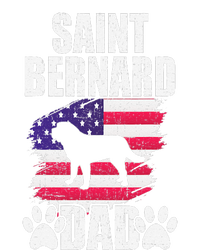 Saint Bernard Dad Dog Lover American Us Flag Yupoong Adult 5-Panel Trucker Hat