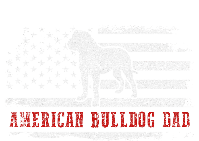 American Bulldog Dad Distressed American Flag Patriotic Dog T-Shirt