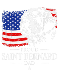 Proud Saint Bernard Dad American Flag Patriotic Dog Gift T-Shirt