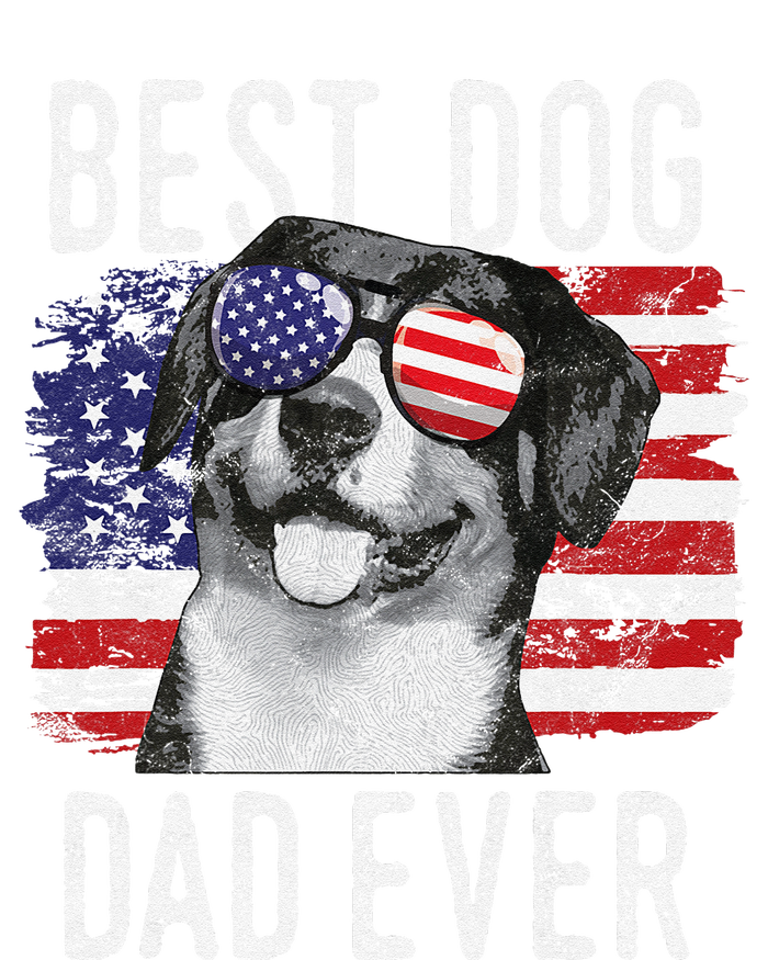 American Flag Best Dog Dad Ever Entlebucher Mountain Dogs T-Shirt