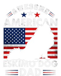 American Eskimo Dog Dad Owner Usa Flag 4th Of July America T-Shirt