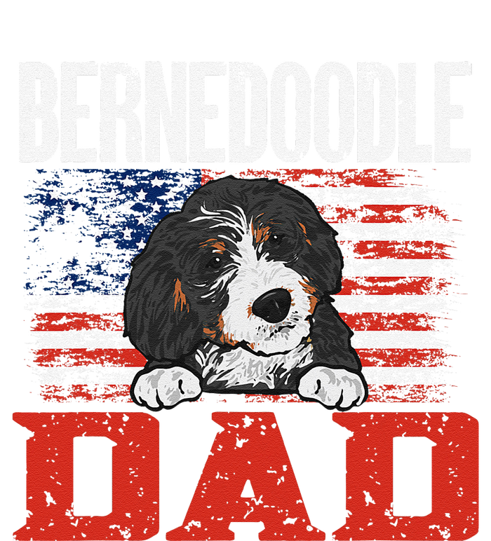 Bernedoodle Dog American Flag Bernedoodle Dad T-Shirt