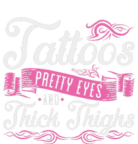 Tattoos Pretty Eyes And Thick Thighs Flexfit Unipanel Trucker Cap