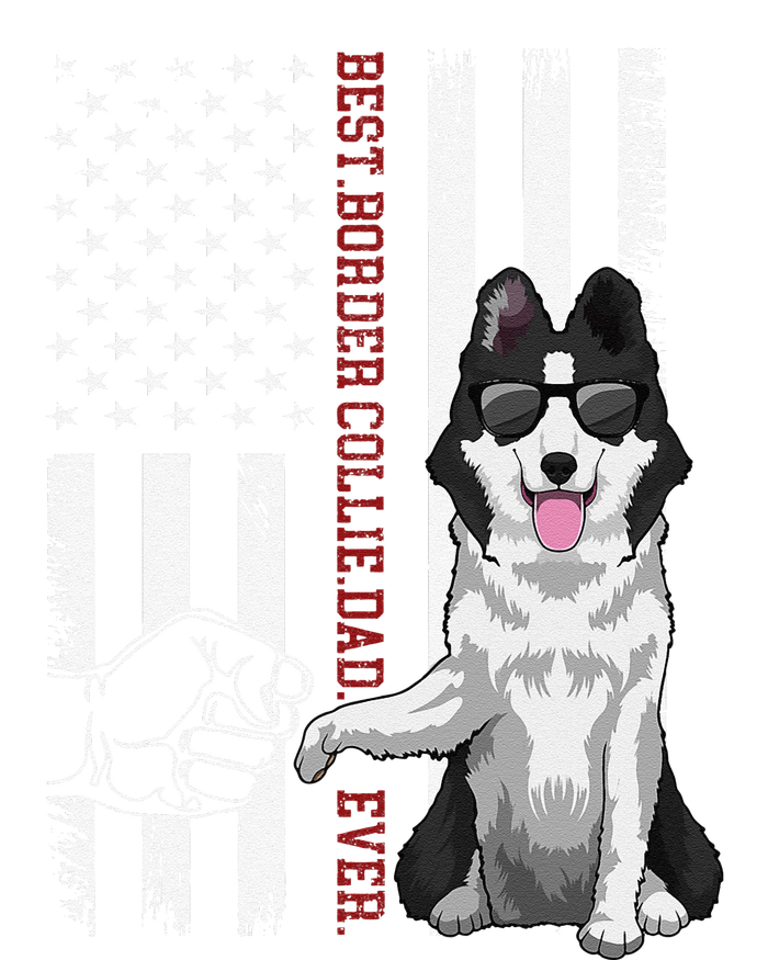 Border Collie Dad Dog American Flag Border Collie Outfit Yupoong Adult 5-Panel Trucker Hat