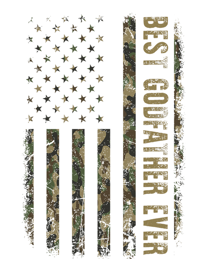 Best Godfather Ever Camouflage American Flag FatherS Day T-Shirt