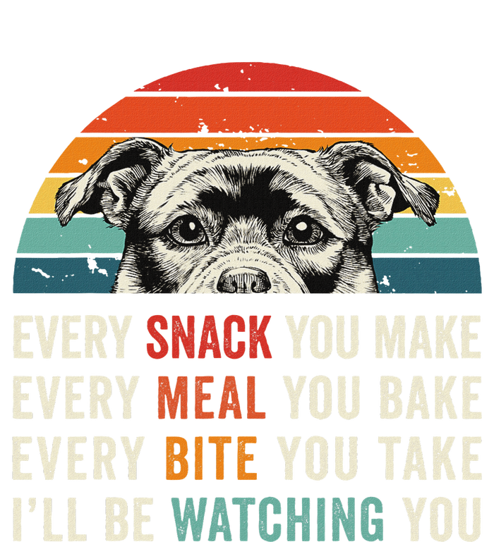 Retro Every Snack You Make Every Meal You Bake Staffy Dog Cooling Performance Long Sleeve Crew