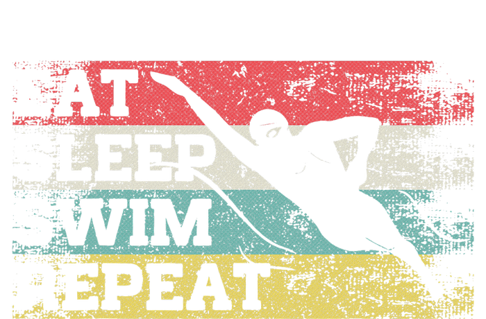 Vintage Retro Eat Sleep Swim Repeat Funny Swimmer Cool T-Shirt