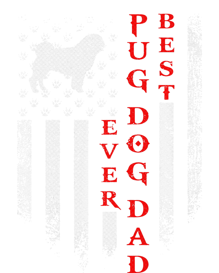 Vintage Usa American Flag Best Pugdog Pug Dog Dad Ever Funny T-Shirt