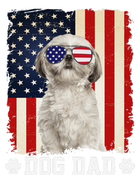 Cool Shih Tzu Dog Dad American Flag FatherS Day T-Shirt