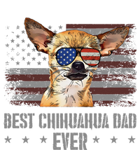 Chihuahua Best Dog Dad Ever Retro Usa American Flag T-Shirt