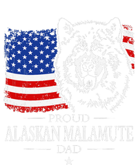 Proud Alaskan Malamute Dad American Flag Patriotic Dog Gift T-Shirt