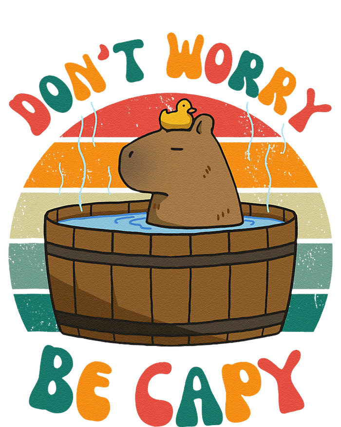 Capybara DonT Worry Be Capy Funny Retro Cute Capybara T-Shirt