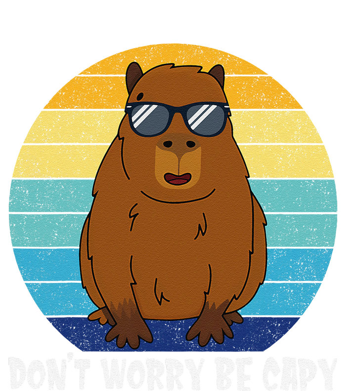 Retro Rodent Funny Capybara Dont Be Worry Be Capy T-Shirt