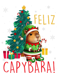 Feliz Capybara Elf Xmas Christmas Tree Checkered Candy Cane T-Shirt