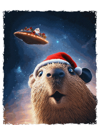 Funny Capybara Selfie Santa Ufo Xmas Christmas T-Shirt